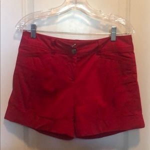 White house black market red shorts size 4